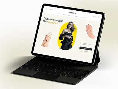 Jewelry Website - Landing Page Hero Section ecommerce gold hero section interface design jewelry landing page luxury minimalist product design shopping ui ux web design website design