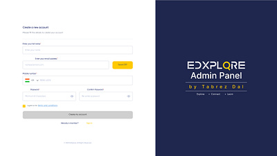 EdXplore Admin Panel admin dashboard admin panel admin panel design course courses dashboard education educational product design figma institute product design uiux user experience user interface design