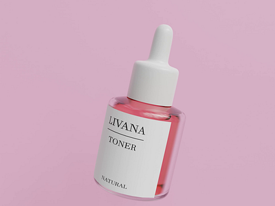 Livana Toner - Photorealism product 3d 3d blender 3d realistic 3d render animation beauty beauty product blender blender render design illustration motion graphics photorealistic product shoot realistic render serum toner toner serum