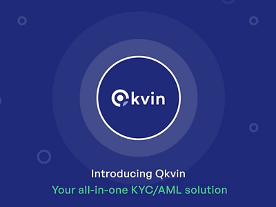 Qkvin Motion Video after effects animation blue branding compliance dashboard graphic design illustration know your customer kycaml minimal motion motion graphics security ui vector verification video