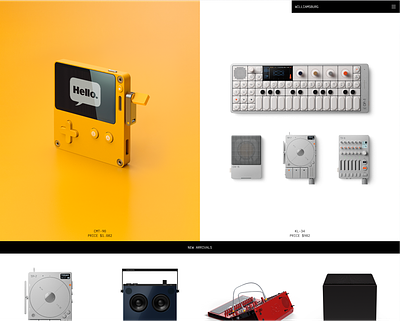 Williamsburg - Multipage ecommerce theme. brutalist ecommerce modern product list tech techy