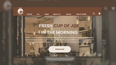 Kape Proyekto - Website UI Design branding ui web design