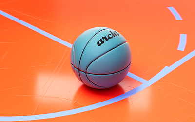 Archi Basketball 3d animation app design archi basketball blender branding cycle design good graphic design illustration likes logo motion graphics nba octane studio ui ui design