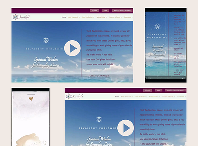 Sevalight WordPress Website animation branding calm clip design graphic design homepage illustration logo meditation the dreamer designs typography ui ux vector video website design wordpress yoga