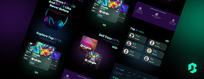 BeatSpire: Music NFT Marketplace blockchain branding glassmorphism gradient graphic design ui ux web 3.0 web3