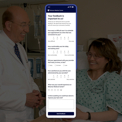 Medical Center Feedback Form feedback form