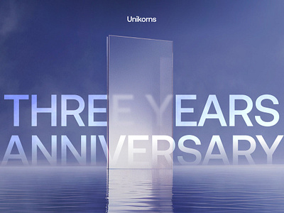 Unikorns 3th Anniversary 3d agency branding design graphic design minimalism render studio ui unikorns web design website