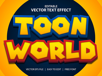 3D Toon World Text Effect. Cartoon Movie Text Effect 3d style 3d text cartoon style design editable fantasy fantasy style graphic style marketing text effect text style title movie toon world typography