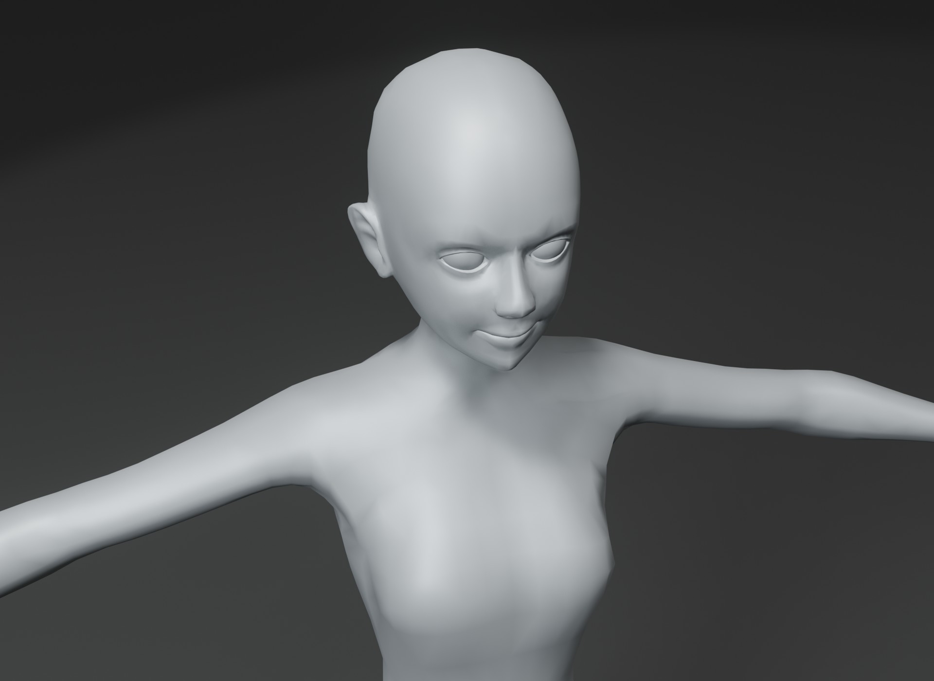 Anime Girl Basemesh 3D Model in Woman 3DExport