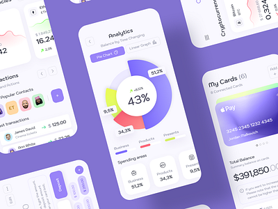 Mobile SaaS Banking App analytics banking card finance fintech app mobile mobile app money saas saas dashboard startup tech transaction