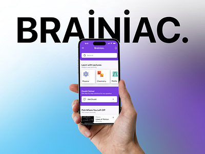 Brainiac: Learning Mobile App UI/UX Design design learning app mobile app mobile app design school app school app design ui ui design uiux uiux design ux design