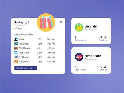 Package manager app mobile package phone ui ux
