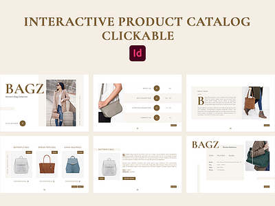 Interactive Clickable Product Catalog (InDesign) branding catalog clickable pdf digital web catalog graphic design indesign