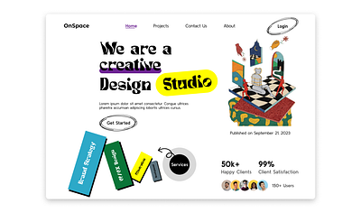OnSpace Design Studio creative design designstudio landingpage studio ui uidesign userexperience ux