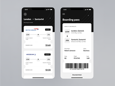 Flight Booking App app booking design flight interface mobile ticket ui ux