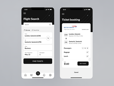 Flight Booking App app booking design flight interface mobile ui ux