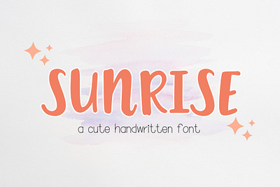 Sunrise : a cute handwritten font cute fonts decorate font display font font hand writing font handwritten font kids font