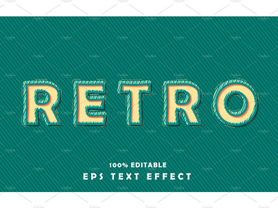 retro text effect layer style
