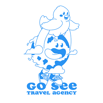 Go Seed - Travel Agency 🛫 agency art cute drawing fun funny illustration kawai landing line mascot page travel