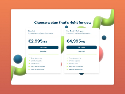 SaaS - Pricing Options 3d options plans pricing saas webdesign website