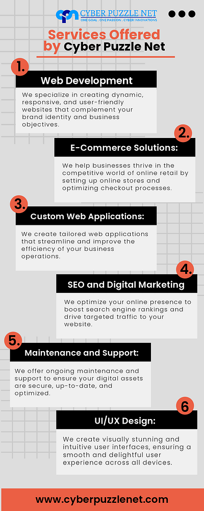 Services Offered by Cyber Puzzle Net customsoftwaredevelopmentcompany digital marketing company digital marketing services web design company web development company