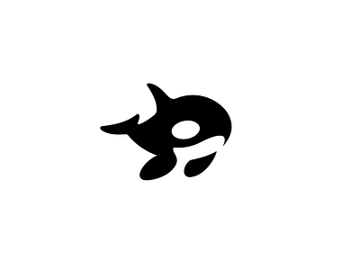 Orca animal logo black and white creative cute fish killer whale kreatank minimal negative space ocean orca orca logo sea simple water waves whale whale logo