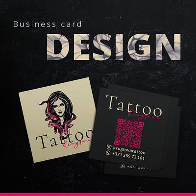 Custom size Business card brand book branding business card design tattoo tattoo business card