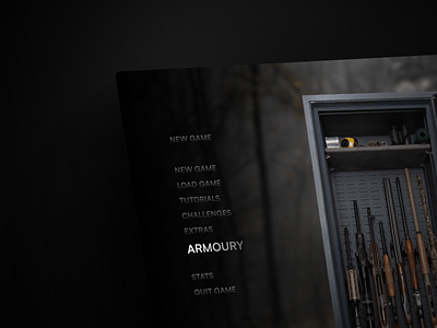 Skyfall Battalion game menu dark design figma gam design menu ui