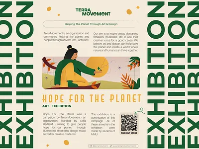 Hope For The Planet Exhibition Promotion branding climate change exhibition illustration poster print