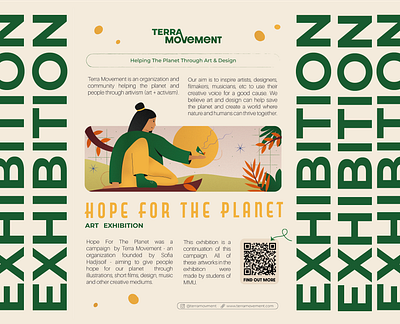 Hope For The Planet Exhibition Promotion branding climate change exhibition illustration poster print