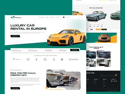 Car Rental Landing Page 3d animation branding design graphic design logo motion graphics ui uidesign uiux ux ui web design webdesign website