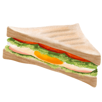 Sandwich art draw illustration