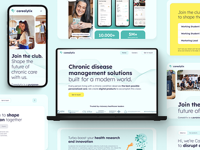Carealytix Landing Page Design bento bentobox branding design healthcare landingpage ui ux website