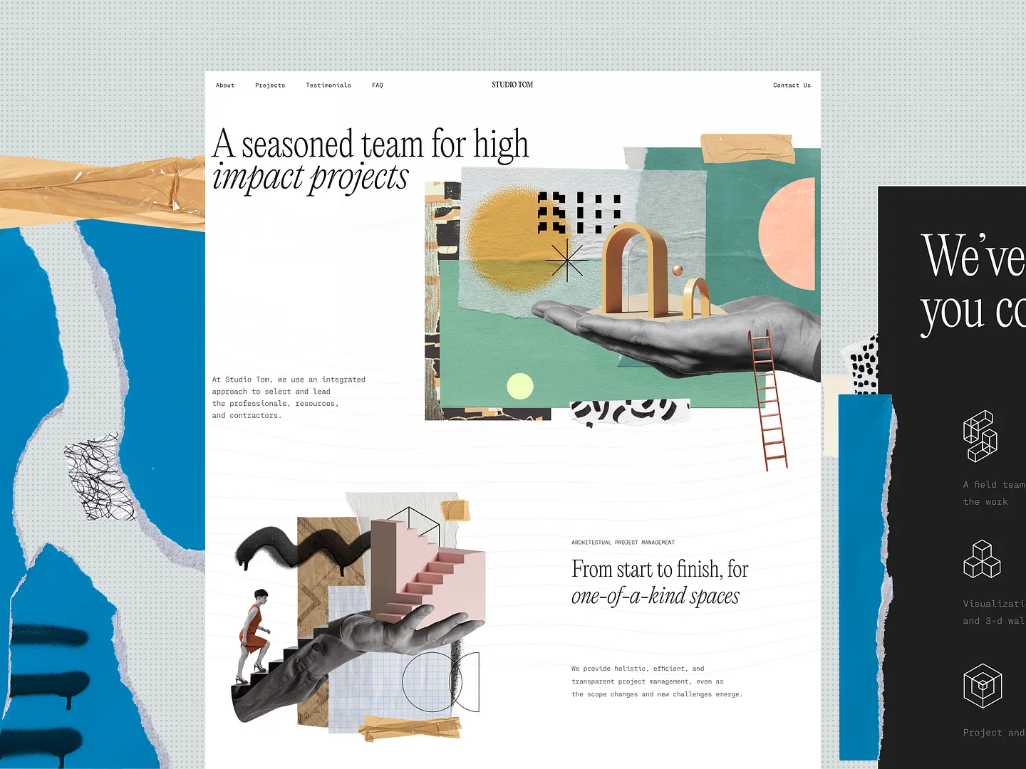 Innovative Architect Website Design for Studio Tom