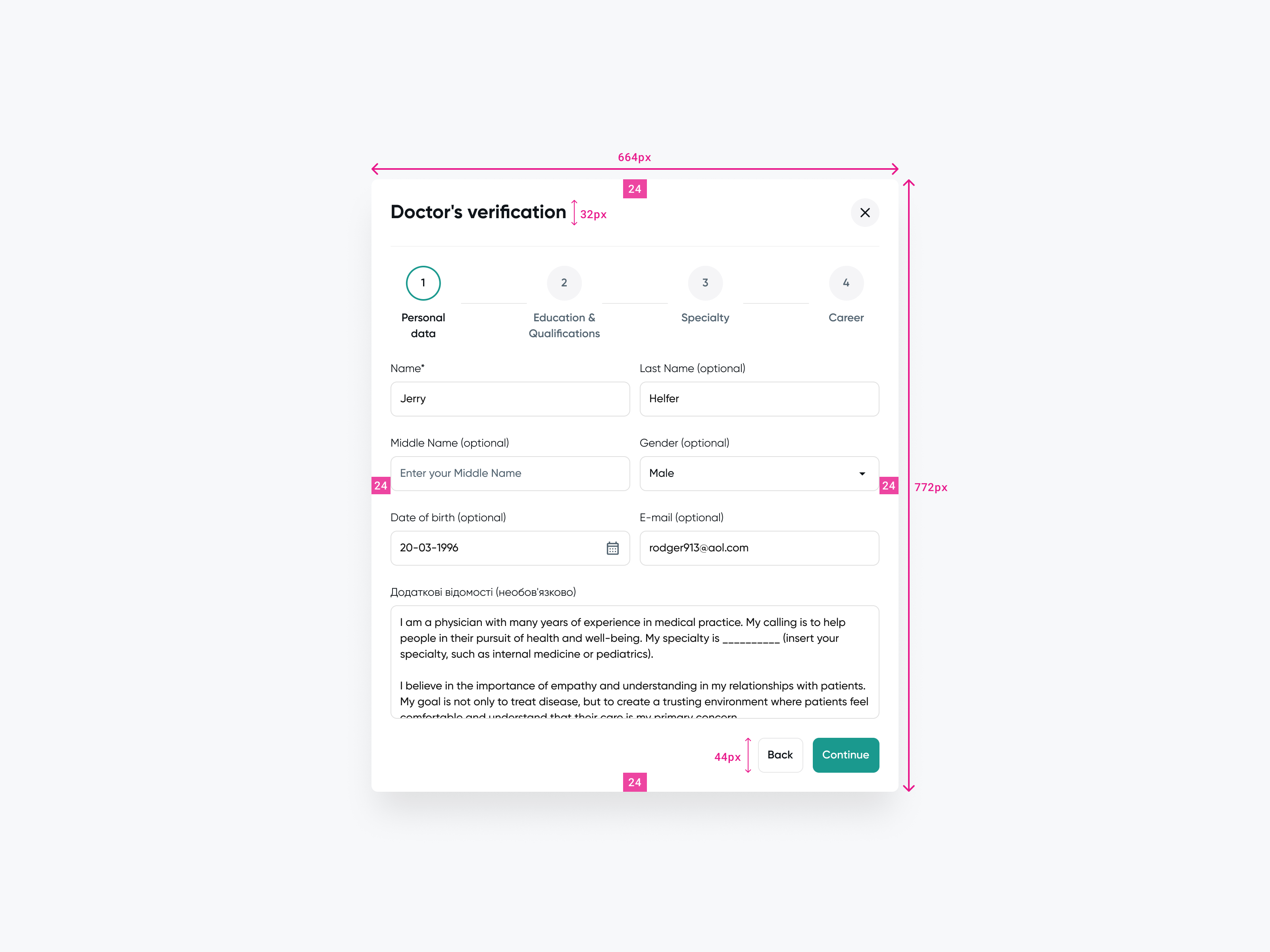 Doctor's verification process UI/UX clean clinic design doctors interface kyc medical newsmedical process product design step by step ui ux web