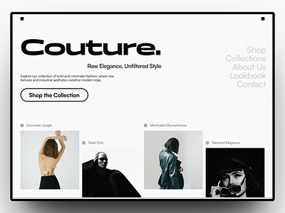 Couture - Online Fashion Store apparel branding design ecom fashion landing page online store shopify ui web design