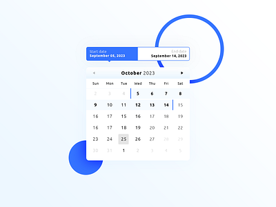 Calendar Date Picker brand branding calendar date picker creativemarket seraphinbrice graphic design illustration illustrator ai light blue themes photoshop psd print designer senior designer typo typography ui ux designer widget