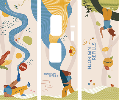 H2Origin Proposal Designs climate change illustration illustrator print product design vector