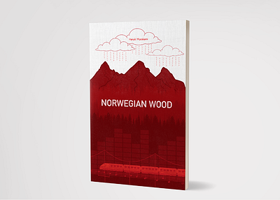 Norwegian woods book cover book cover editorial graphic design typography