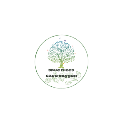 save trees save oxygen logo logo