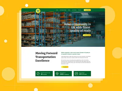 Sena Food Web Site Design: Landing Page / Home Page UI business company concept corporate creative design distribution export food homepage import landing page mockup modern online ui uidesign uiux webapp