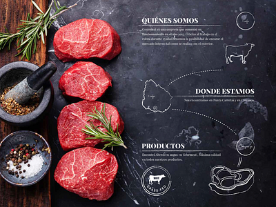 Gourmeat Uruguay Web Design animation graphic design meat ui web