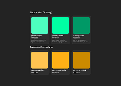 Design System - Color Palette color palette design system user interface