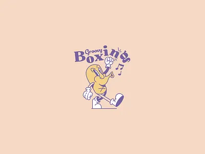 Groovy boxing animation art boxing groovy illustration retro