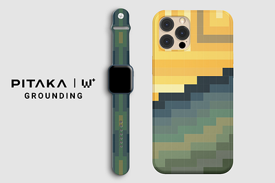 PITAKA GROUNDING phone case and watch band design branding graphic design vector