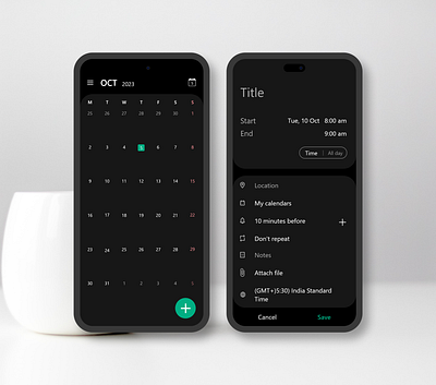 Daily UI Design Challenge | Day 38 | Calendar accessibility app calendar challenge 038 dailyui dark design edit graphic design mobile theme typography ui user centric ux