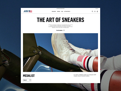 The Art of Sneakers design ecommerce fashion interaction sneakers street typography ui webdesign