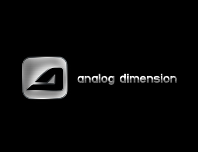 Analog Dimension - mastering studio, logo brand branding design designer graficky dizajner grafik logo mastering studio music piestany recording studio silver slovakia slovensko studio
