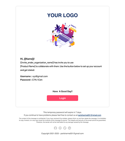 Sleek Signup Invitation Email Design dribbbledesign emaildesign graphicdesign signupdesign useronboarding