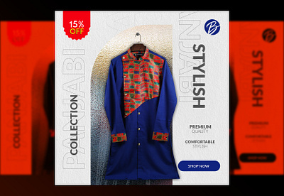 Social Media ads for Panjabi Clothing Brand ads campaign clothing media post mockup panjabi post poster social